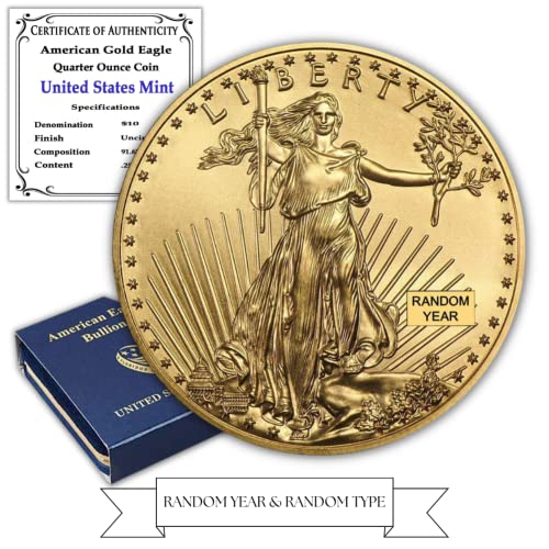 1/4 oz American Gold Eagle Coin (Random Year) BU
