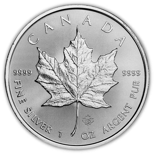 1 oz Canadian Silver Maple Leaf Coin - BU