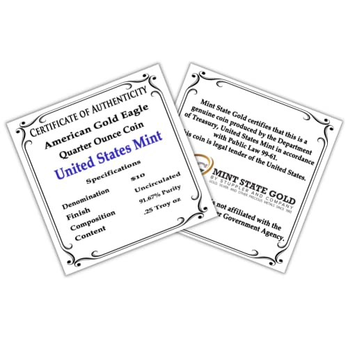 1/4 oz American Gold Eagle Coin (Random Year) BU