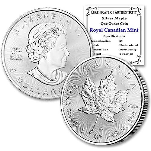 2023 (5) 1 oz Canadian Maple Leaf Silver Coins