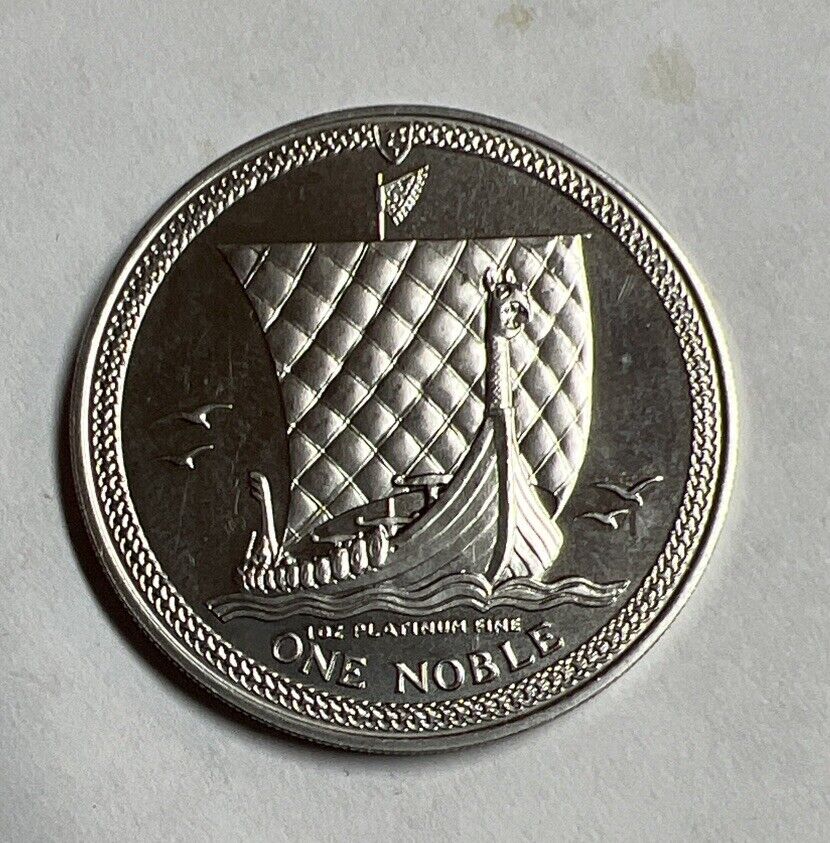 1986 Isle of Man 1 oz Platinum Noble