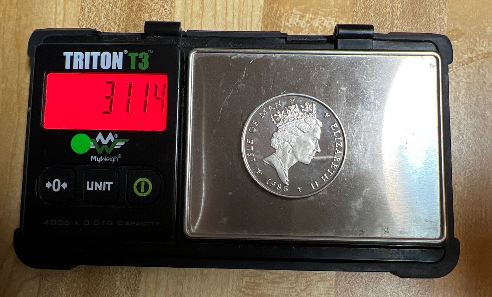 1986 Isle of Man 1 oz Platinum Noble