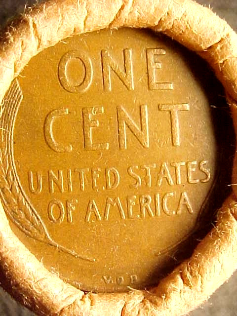 1909 VDB UNC Lincoln Wheat Penny Roll OBW