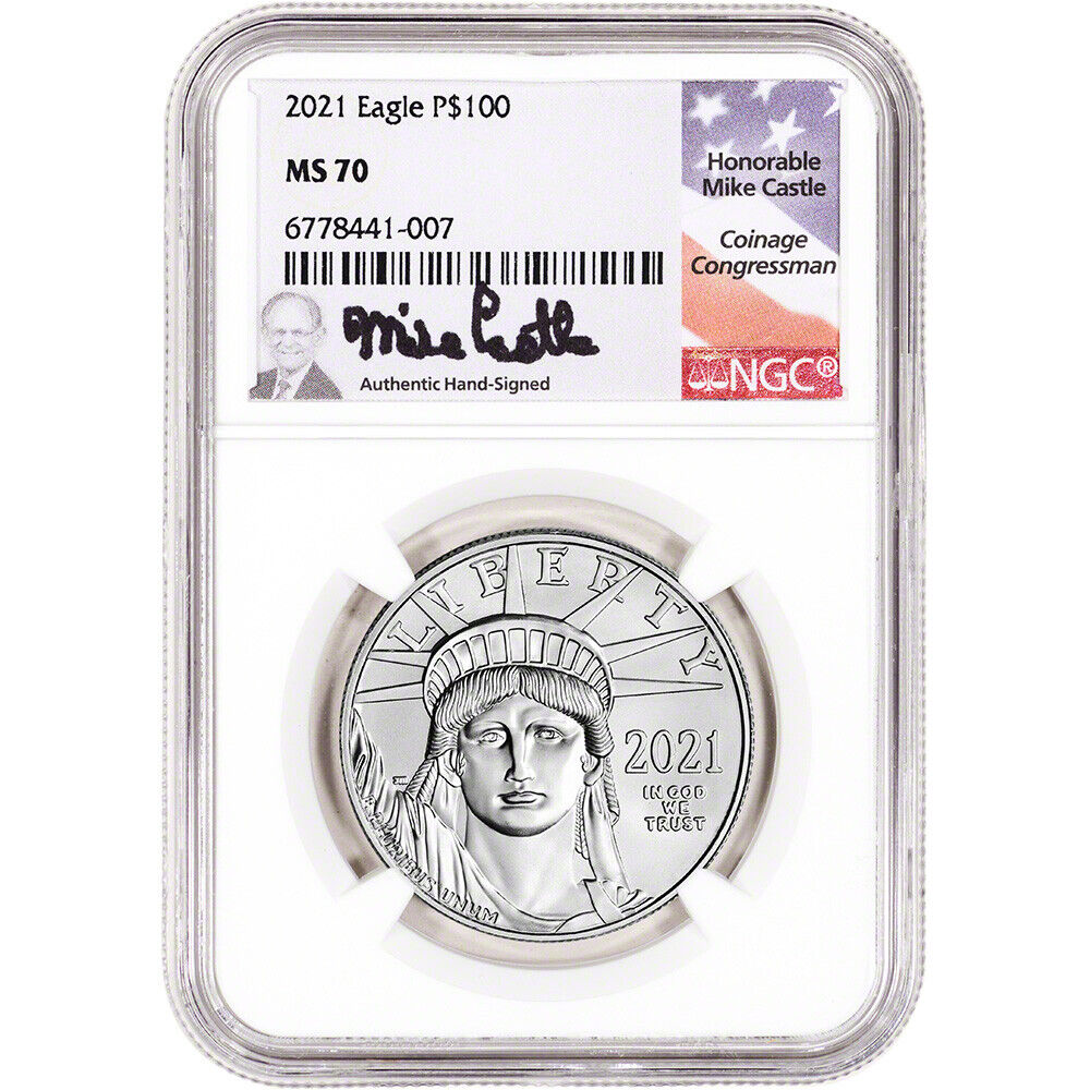 2021 American Platinum Eagle 1 oz $100 - NGC MS70
