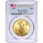 2019 1 oz American Gold Eagle Coin MS70