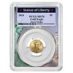 2024 $5 Gold Eagle 1/10 oz Coin - PCGS MS70