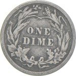 1911-P Barber Dime 90% Silver Coin