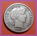 1911-S Barber Dime with Video Guide