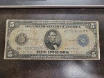 1914 Five Dollar Blue Seal Federal Reserve Note