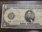 1914 Five Dollar Blue Seal Federal Reserve Note