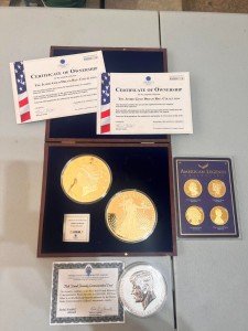 Gold-layered 1933 Jumbo American Mint Coin Set