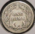 1915 Barber Silver Dime Coin