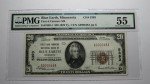 $20 1929 Blue Earth MN National Currency Note
