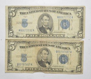 1934 $5 Blue Seal Silver Certificate Lot 2
