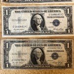 7 Antique 1935 D $1 Silver Certificate Notes