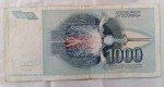 Yugoslavia 1000 Dinara 1991 Blue Note Currency
