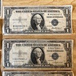 7 Antique 1935 D $1 Silver Certificate Notes