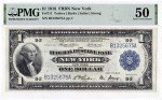 1918 New York $1 Blue Seal Currency Note