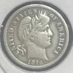 1916 U.S. Barber Dime - Very Fine