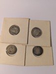 Set of 8 Vintage 1892-1899 Barber Dimes