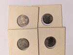 Set of 8 Vintage 1892-1899 Barber Dimes
