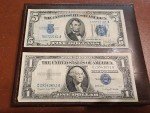 Blue Seal $1 & $5 Silver Certificates Collection