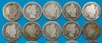 19 Barber Silver Dimes - San Francisco Mint