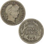 1908 Barber Dime AG Silver 10c Coin