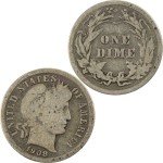 1908 Barber Dime AG Silver 10c Coin