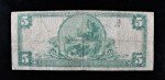 1902 $5 National Currency Blue Seal Note