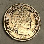 1916 Barber Silver Dime - XF Condition
