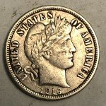 1916 Barber Silver Dime - XF Condition