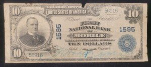 1905 $10 Blue Seal Lyons/Treat Bank Note