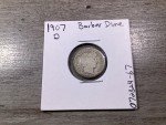 1907-D Barber Silver Dime Coin - Denver Mint