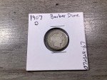 1907-D Barber Silver Dime Coin - Denver Mint