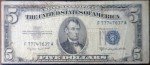 1953 Blue Seal $5 Shift Error Silver Certificate