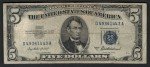 1953-A $5 Blue Seal Silver Certificate Note