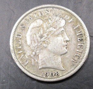 1908 Barber Dime - Collectible Coin