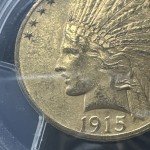 1915 $10 Gold Indian Eagle Coin - Rare