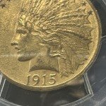 1915 $10 Gold Indian Eagle Coin - Rare