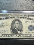 1953 $5 Blue Seal Silver Certificate Note