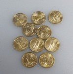 Set of 10 Gold 2024 1/10 oz American Eagle Coins