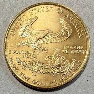 1999 Gold American Eagle $5 1/10 oz Coin
