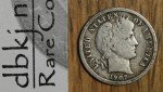 1907 Barber Silver Dime 10¢ Coin