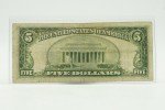 1953 Blue Seal $5 Silver Certificate Note
