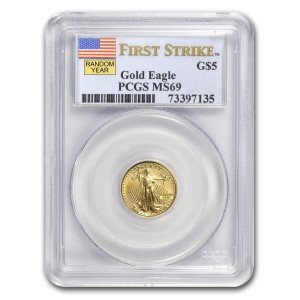 1/10 oz American Gold Eagle Coin MS-69