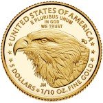 American Gold Eagle Proof 1/10 oz Coin Capsule