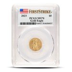 2025 1/10 oz American Gold Eagle Coin MS70