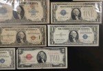 Vintage U.S. Currency Collection: Red & Blue Seals