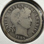 1905-S Barber Dime - 10 Cent Coin